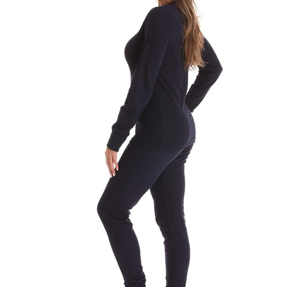 Comfortable Women's Thermal Pajamas Set - Tapered Long Johns for Easy Layering - Picture 2 of 3
